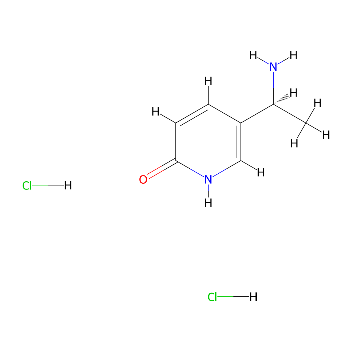 5-((1S)-1-aminoethyl)pyridin-2-ol dihydrochloride molecular structure, CAS 2287248-54-6