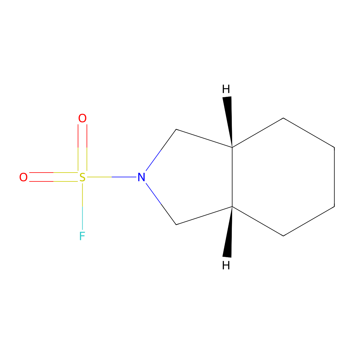 (3aR,7aS)-octahydro-1H-isoindole-2-sulfonyl fluoride molecular structure, CAS 2287248-56-8