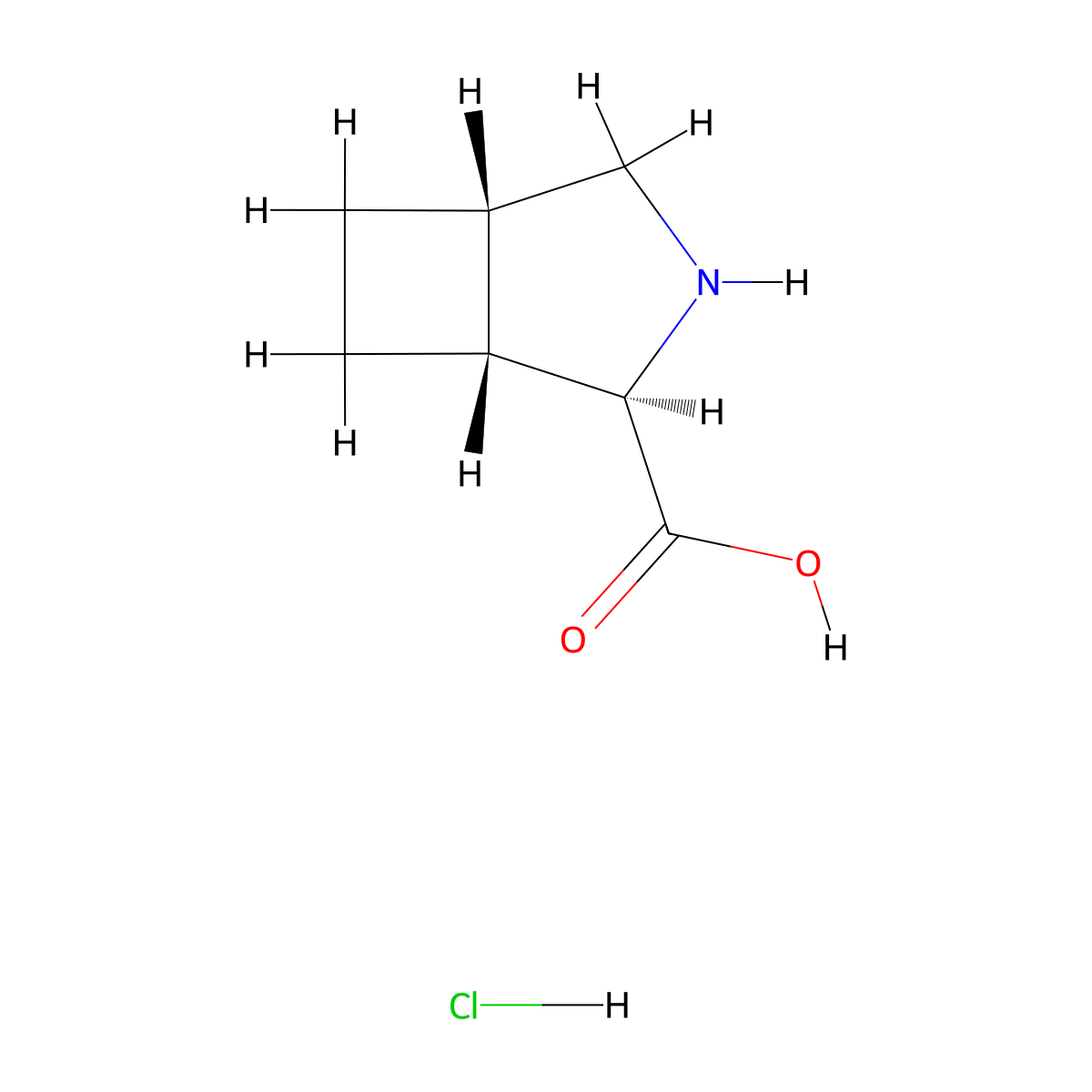 rac-(1R,2R,5S)-3-azabicyclo[3.2.0]heptane-2-carboxylic acid hydrochloride molecular structure, CAS 2287249-15-2