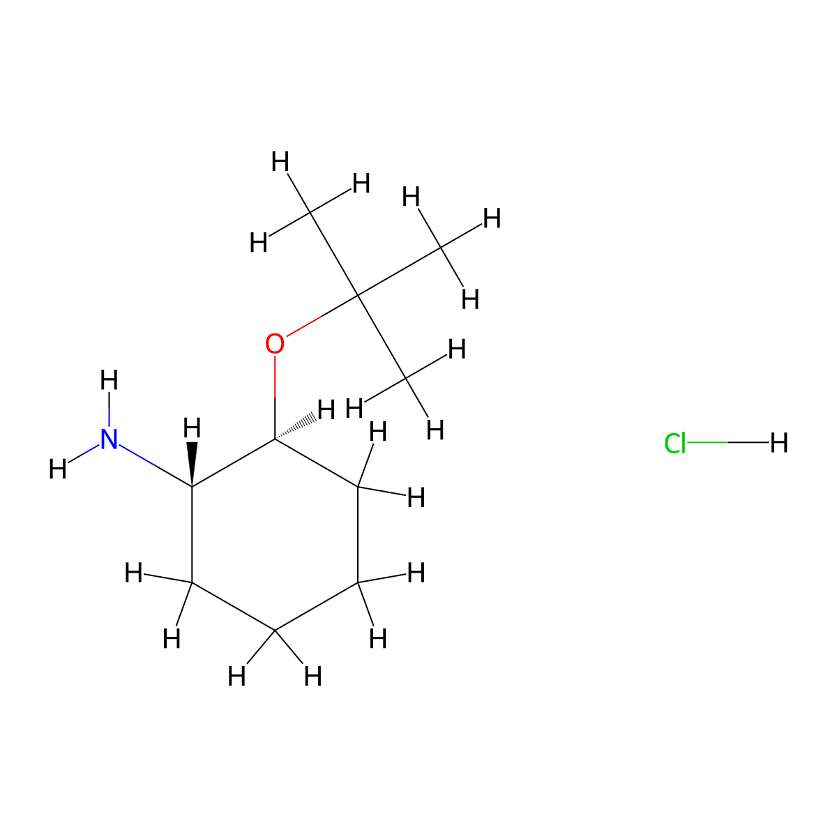 (1S,2S)-2-(tert-butoxy)cyclohexan-1-amine hydrochloride molecular structure, CAS 2287249-53-8