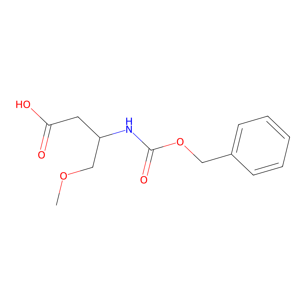 (3R)-3-{[(benzyloxy)carbonyl]amino}-4-methoxybutanoic acid molecular structure, CAS 2287249-66-3