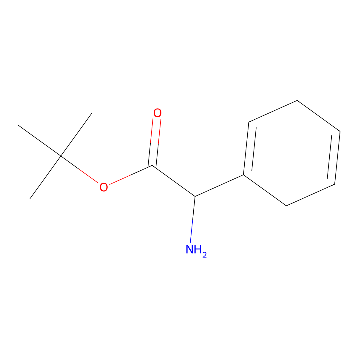 tert-butyl (2R)-2-amino-2-(cyclohexa-1,4-dien-1-yl)acetate molecular structure, CAS 2287249-70-9