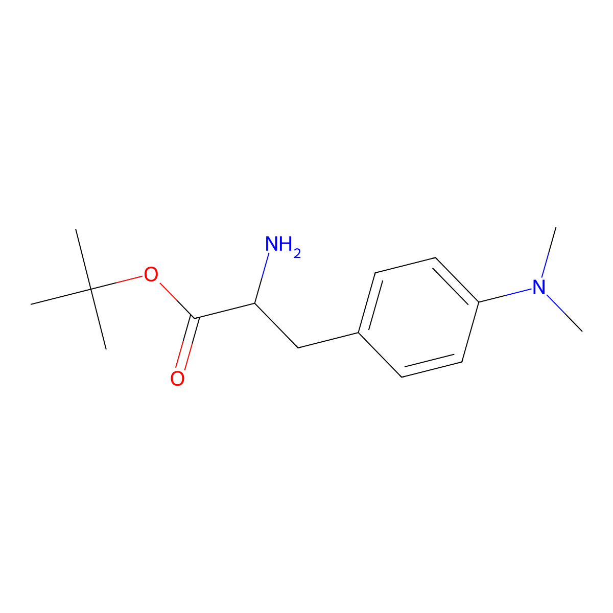 tert-butyl (2S)-2-amino-3-[4-(dimethylamino)phenyl]propanoate molecular structure, CAS 2287249-77-6