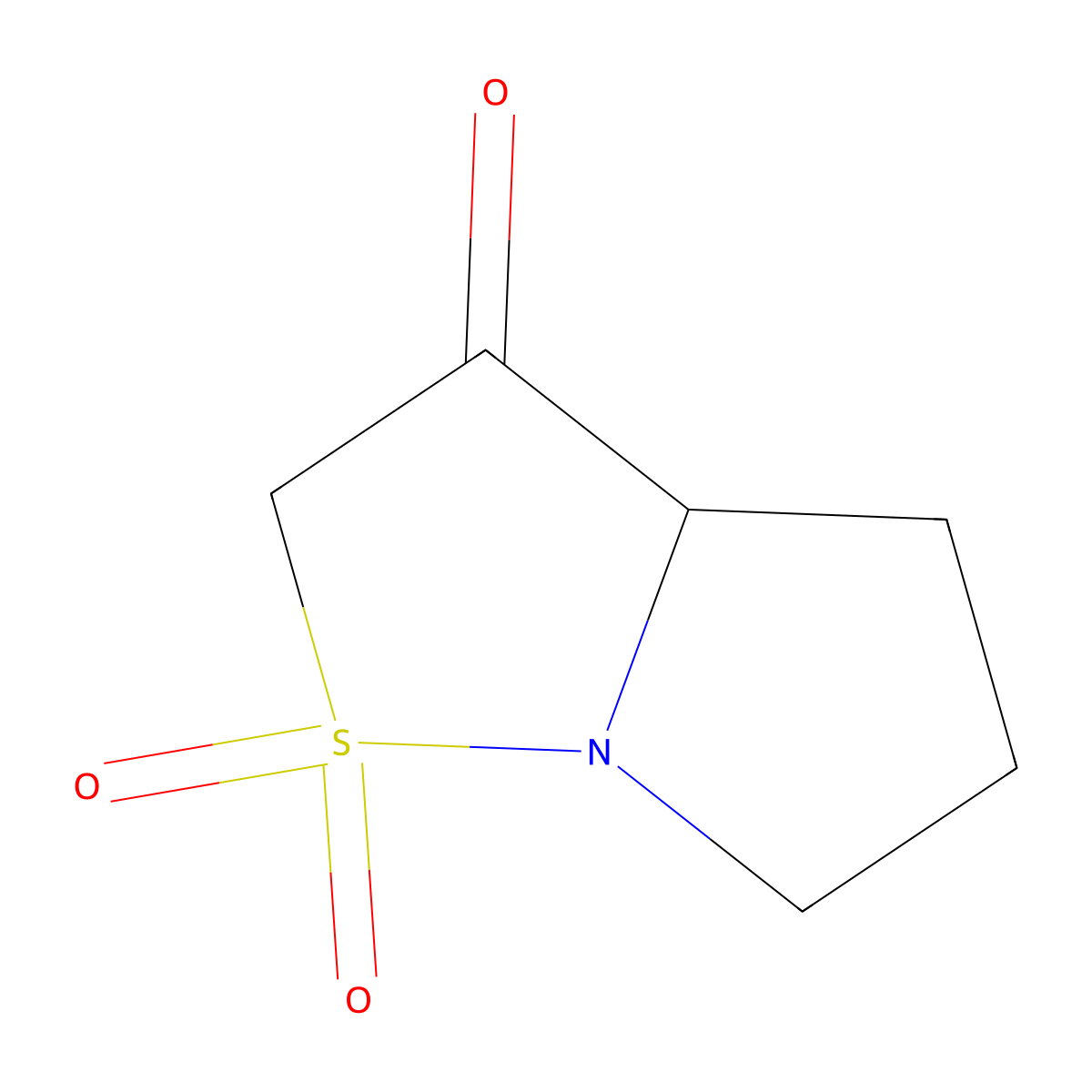 (3aR)-hexahydro-1lambda6-pyrrolo[1,2-b][1,2]thiazole-1,1,3-trione molecular structure, CAS 2287250-05-7