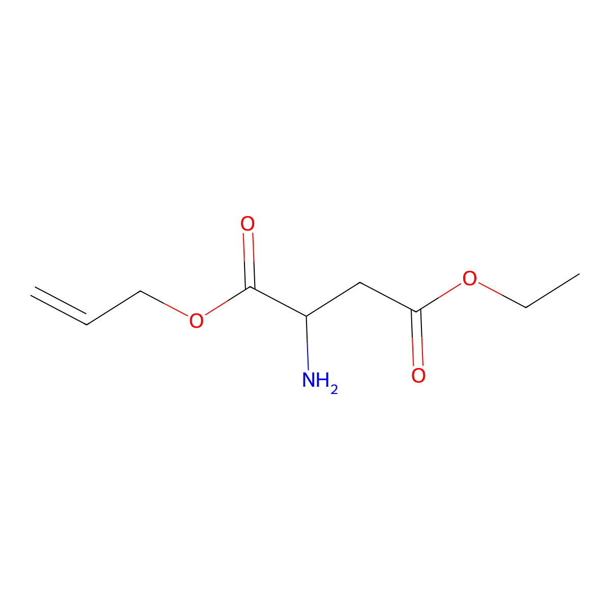 4-ethyl 1-prop-2-en-1-yl (2S)-2-aminobutanedioate molecular structure, CAS 2287250-26-2