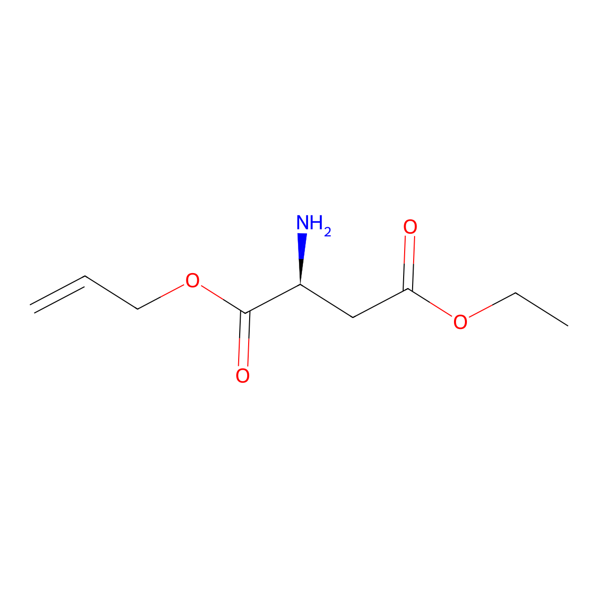 4-ethyl 1-prop-2-en-1-yl (2S)-2-aminobutanedioate molecular structure, CAS 2287250-26-2