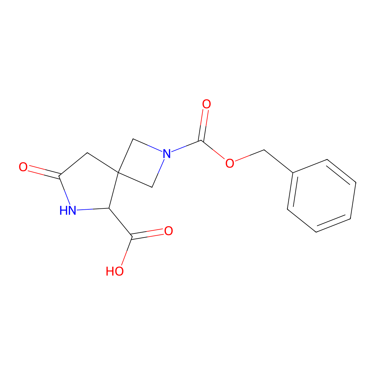 2-[(Benzyloxy)carbonyl]-7-oxo-2,6-diazaspiro[3.4]octane-5-carboxylic acid molecular structure, CAS 2287259-49-6