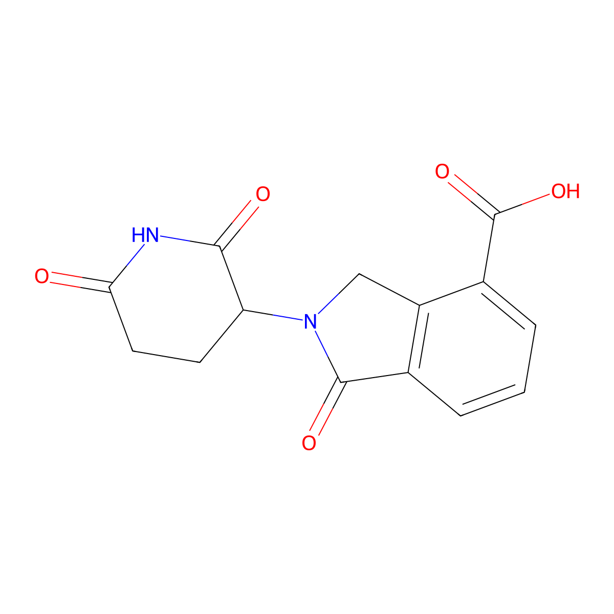 2-(2,6-dioxopiperidin-3-yl)-1-oxo-2,3-dihydro-1H-isoindole-4-carboxylic acid molecular structure, CAS 2287259-68-9