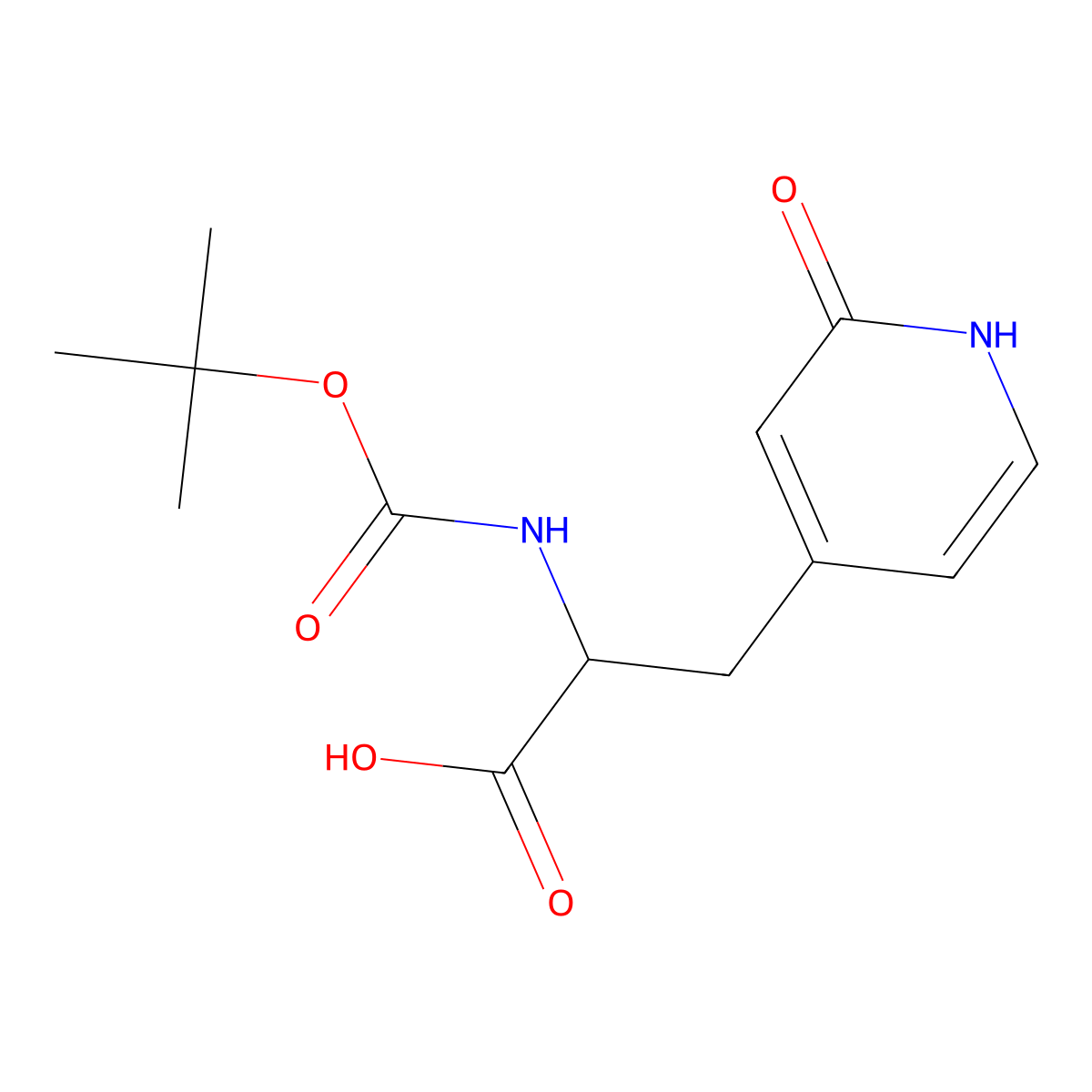 2-{[(Tert-butoxy)carbonyl]amino}-3-(2-hydroxypyridin-4-yl)propanoic acid molecular structure, CAS 2287260-03-9