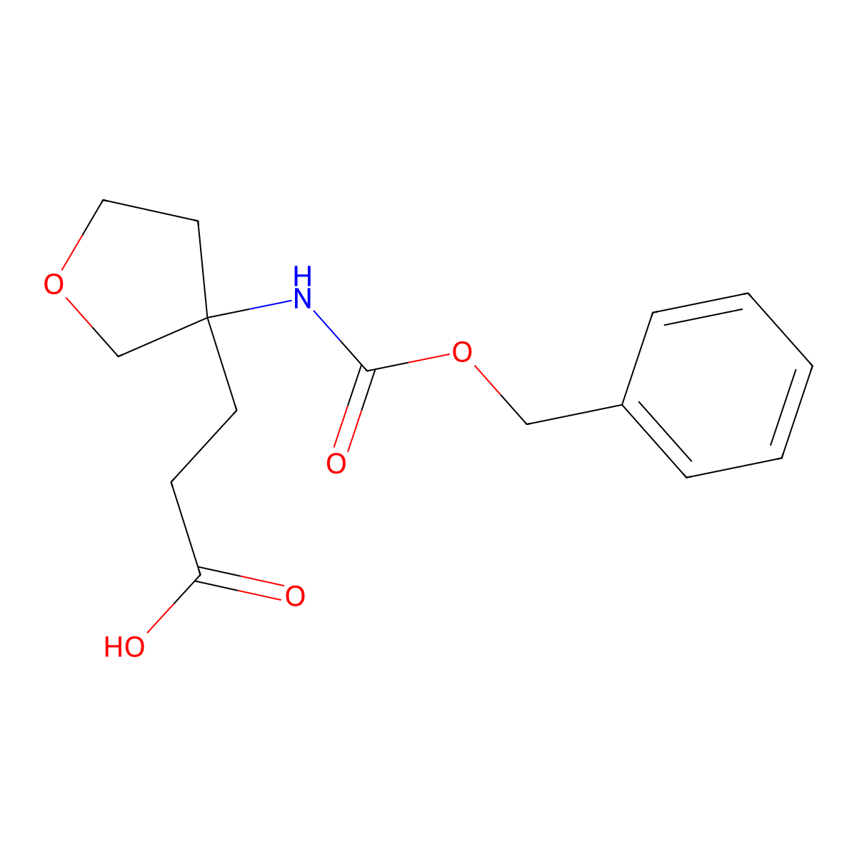 3-(3-{[(Benzyloxy)carbonyl]amino}oxolan-3-yl)propanoic acid molecular structure, CAS 2287260-16-4