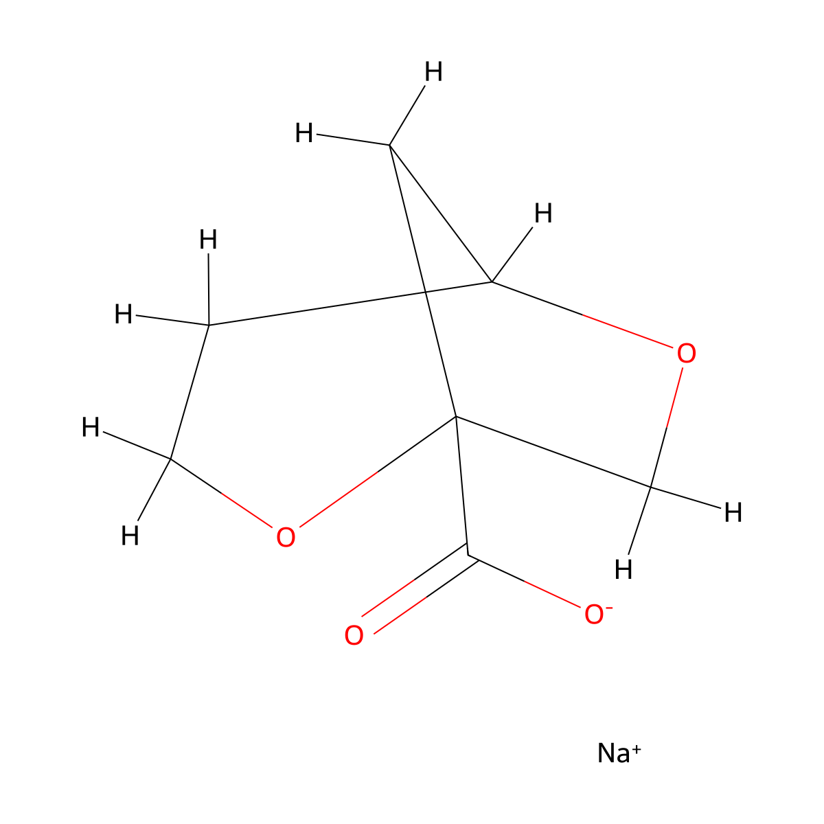 Sodium 2,6-dioxabicyclo[3.2.1]octane-1-carboxylate molecular structure, CAS 2287260-27-7