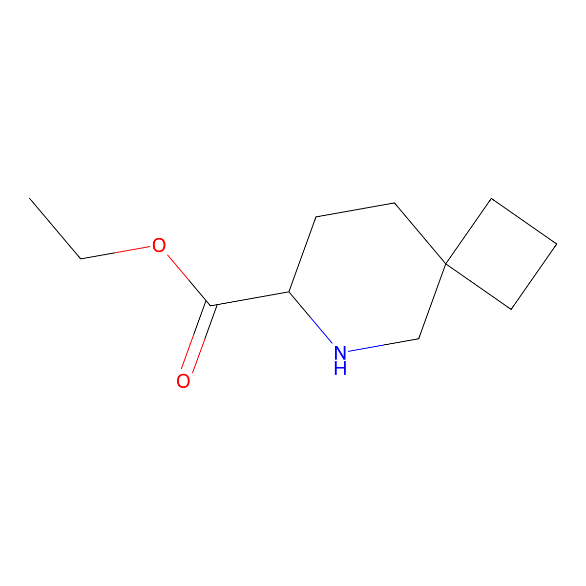 Ethyl 6-azaspiro[3.5]nonane-7-carboxylate molecular structure, CAS 2287260-92-6