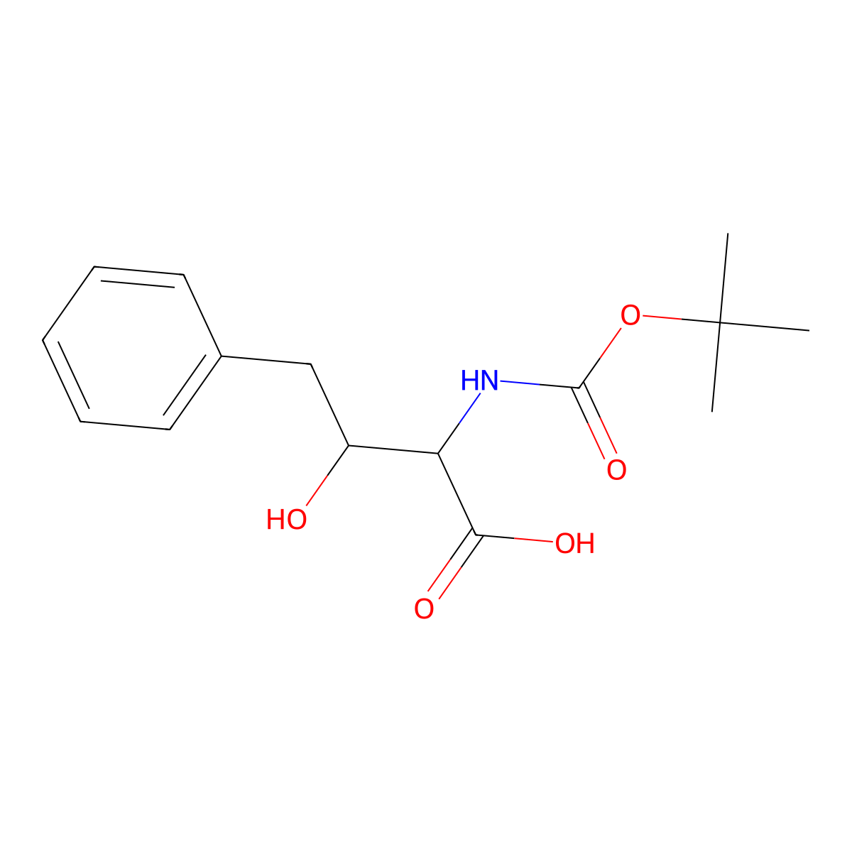 2-{[(Tert-butoxy)carbonyl]amino}-3-hydroxy-4-phenylbutanoic acid molecular structure, CAS 2287260-94-8