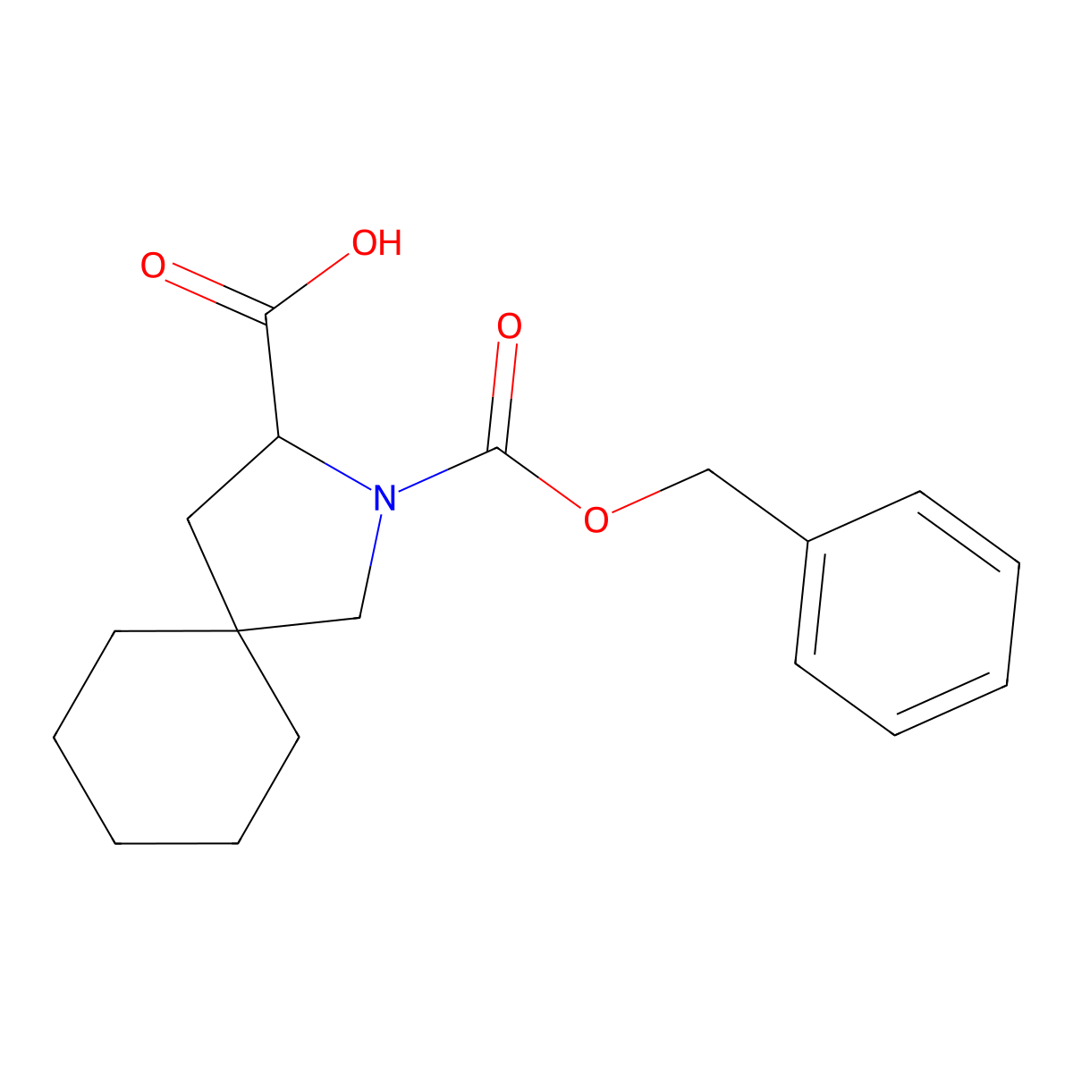 2-[(Benzyloxy)carbonyl]-2-azaspiro[4.5]decane-3-carboxylic acid molecular structure, CAS 2287261-06-5