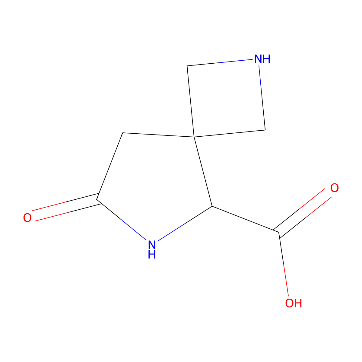 7-Oxo-2,6-diazaspiro[3.4]octane-5-carboxylic acid molecular structure, CAS 2287261-92-9