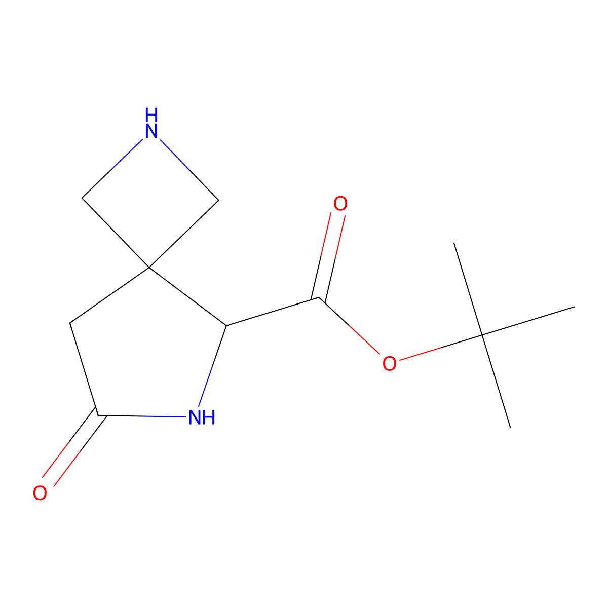 Tert-butyl 7-oxo-2,6-diazaspiro[3.4]octane-5-carboxylate molecular structure, CAS 2287262-56-8