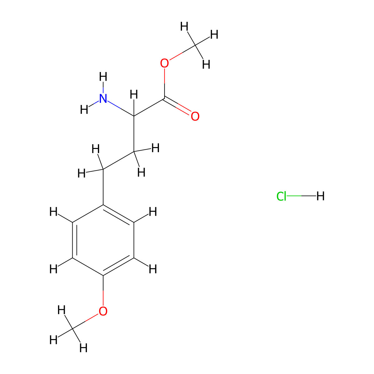 Methyl 2-amino-4-(4-methoxyphenyl)butanoate hydrochloride molecular structure, CAS 2287263-47-0