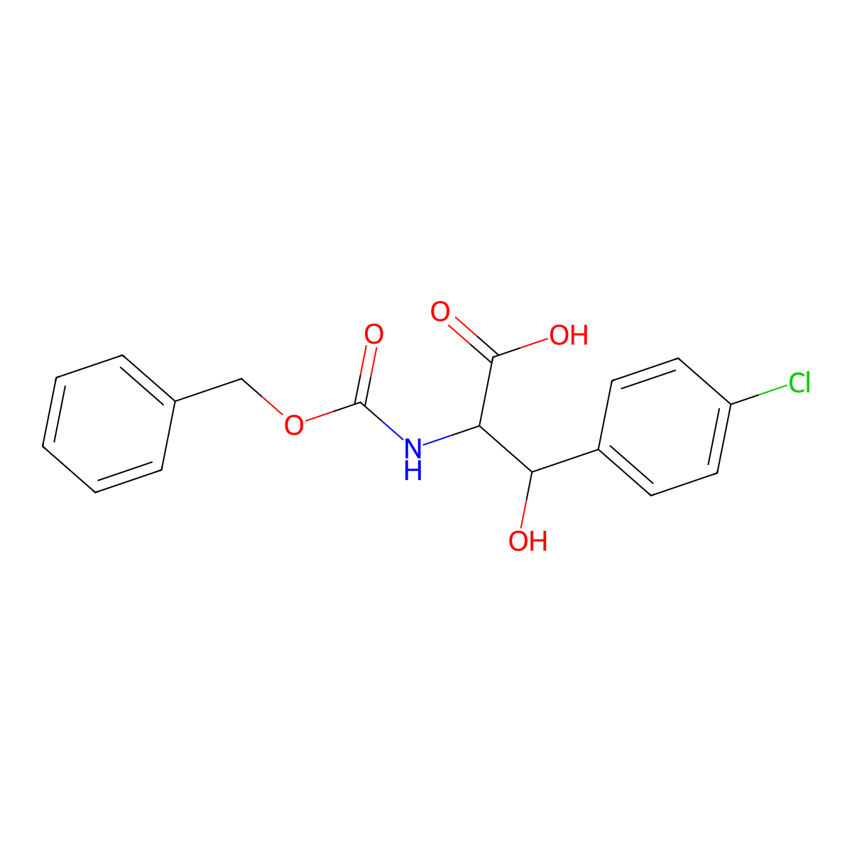 2-{[(Benzyloxy)carbonyl]amino}-3-(4-chlorophenyl)-3-hydroxypropanoic acid molecular structure, CAS 2287265-36-3