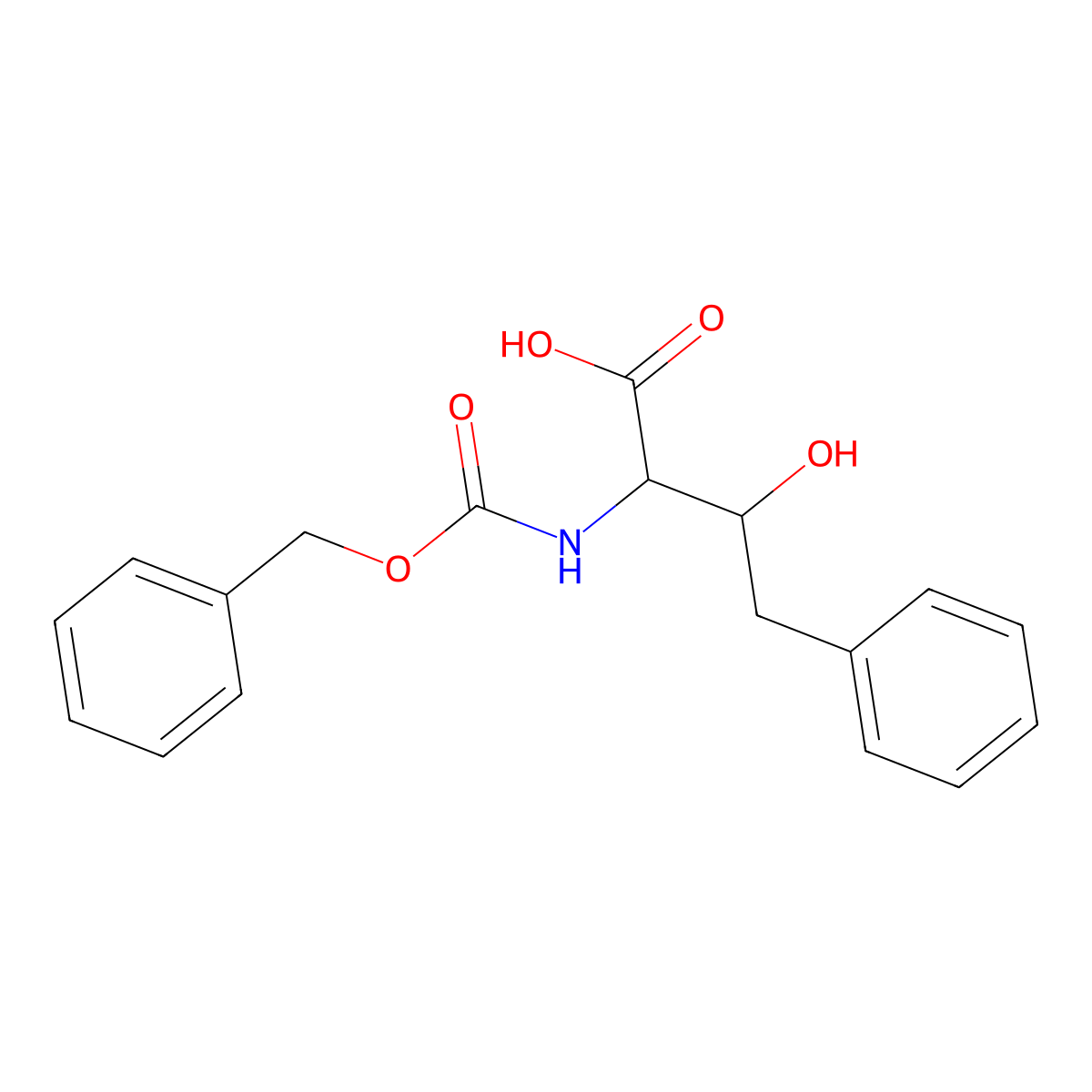 2-{[(Benzyloxy)carbonyl]amino}-3-hydroxy-4-phenylbutanoic acid molecular structure, CAS 2287265-55-6