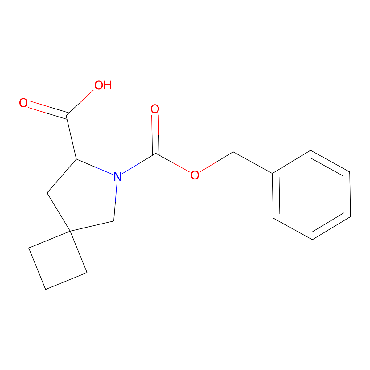6-[(Benzyloxy)carbonyl]-6-azaspiro[3.4]octane-7-carboxylic acid molecular structure, CAS 2287265-63-6