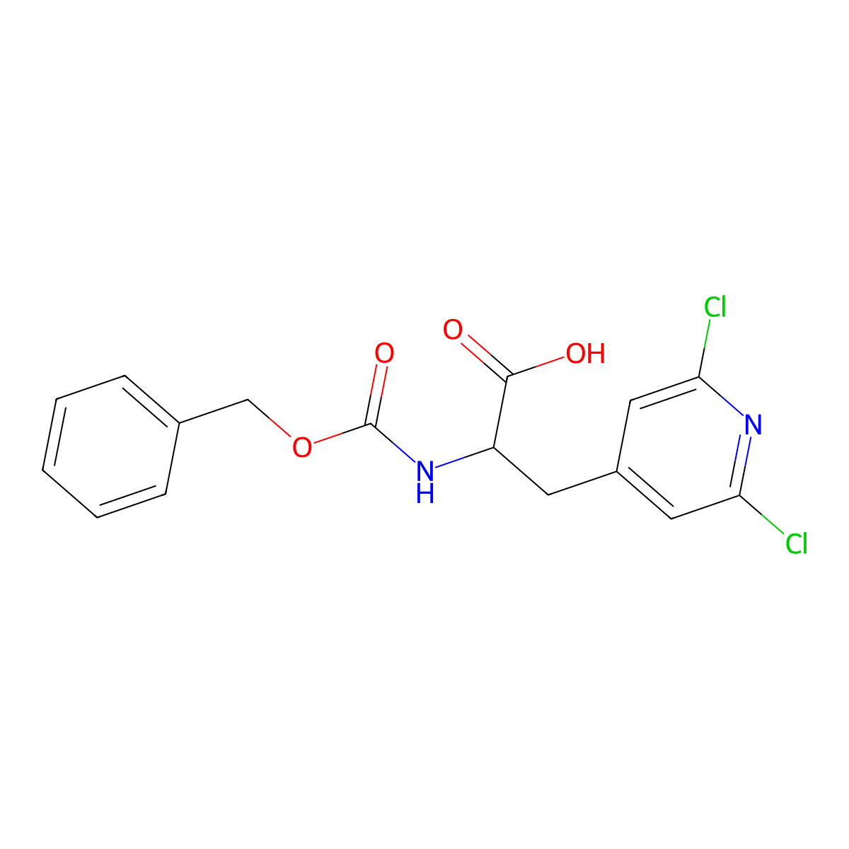 2-{[(Benzyloxy)carbonyl]amino}-3-(2,6-dichloropyridin-4-yl)propanoic acid molecular structure, CAS 2287265-68-1