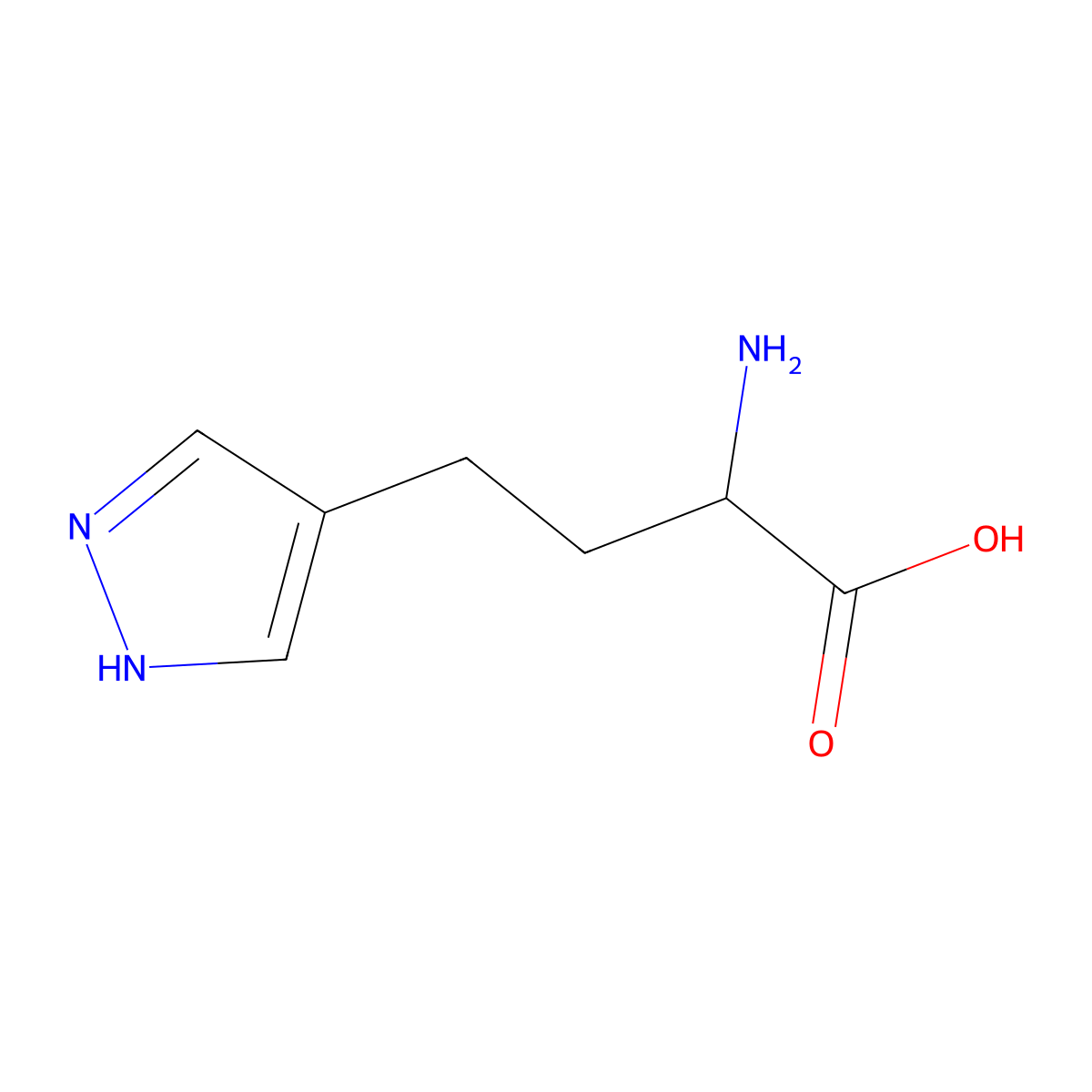 2-amino-4-(1H-pyrazol-4-yl)butanoic acid molecular structure, CAS 2287265-70-5