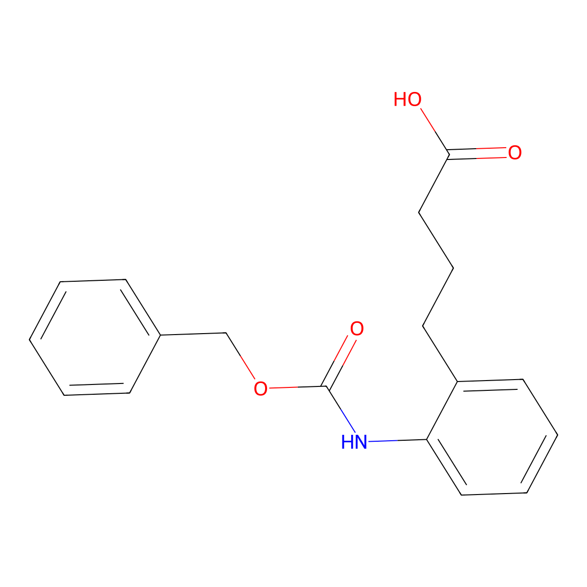 4-(2-{[(Benzyloxy)carbonyl]amino}phenyl)butanoic acid molecular structure, CAS 2287268-46-4