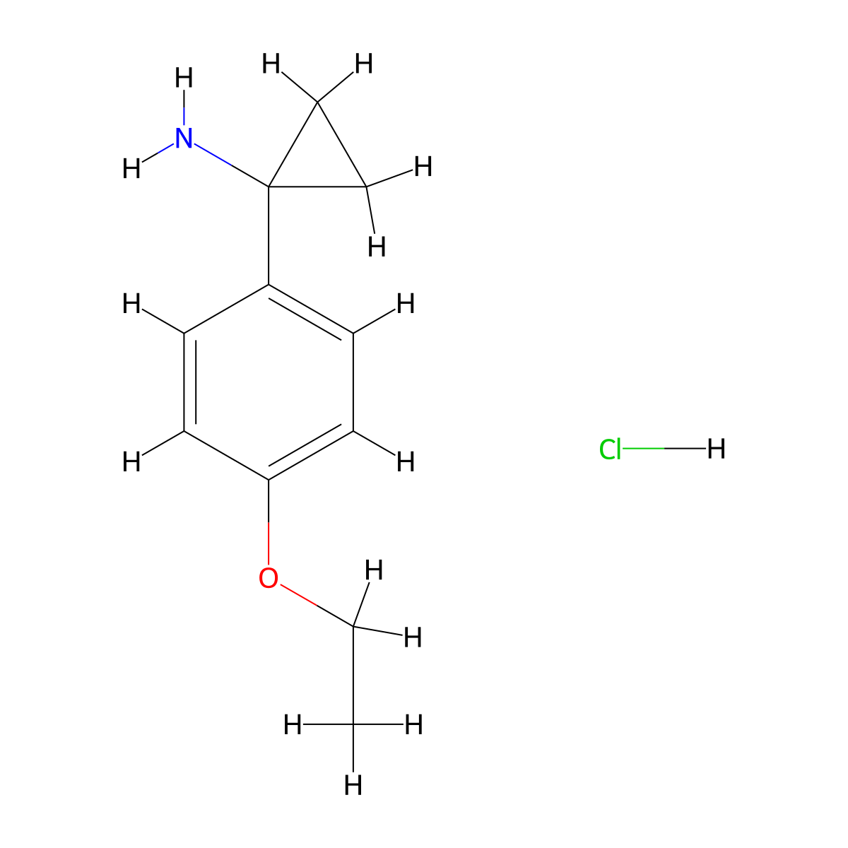 1-(4-Ethoxyphenyl)cyclopropan-1-amine hydrochloride molecular structure, CAS 2287268-92-0