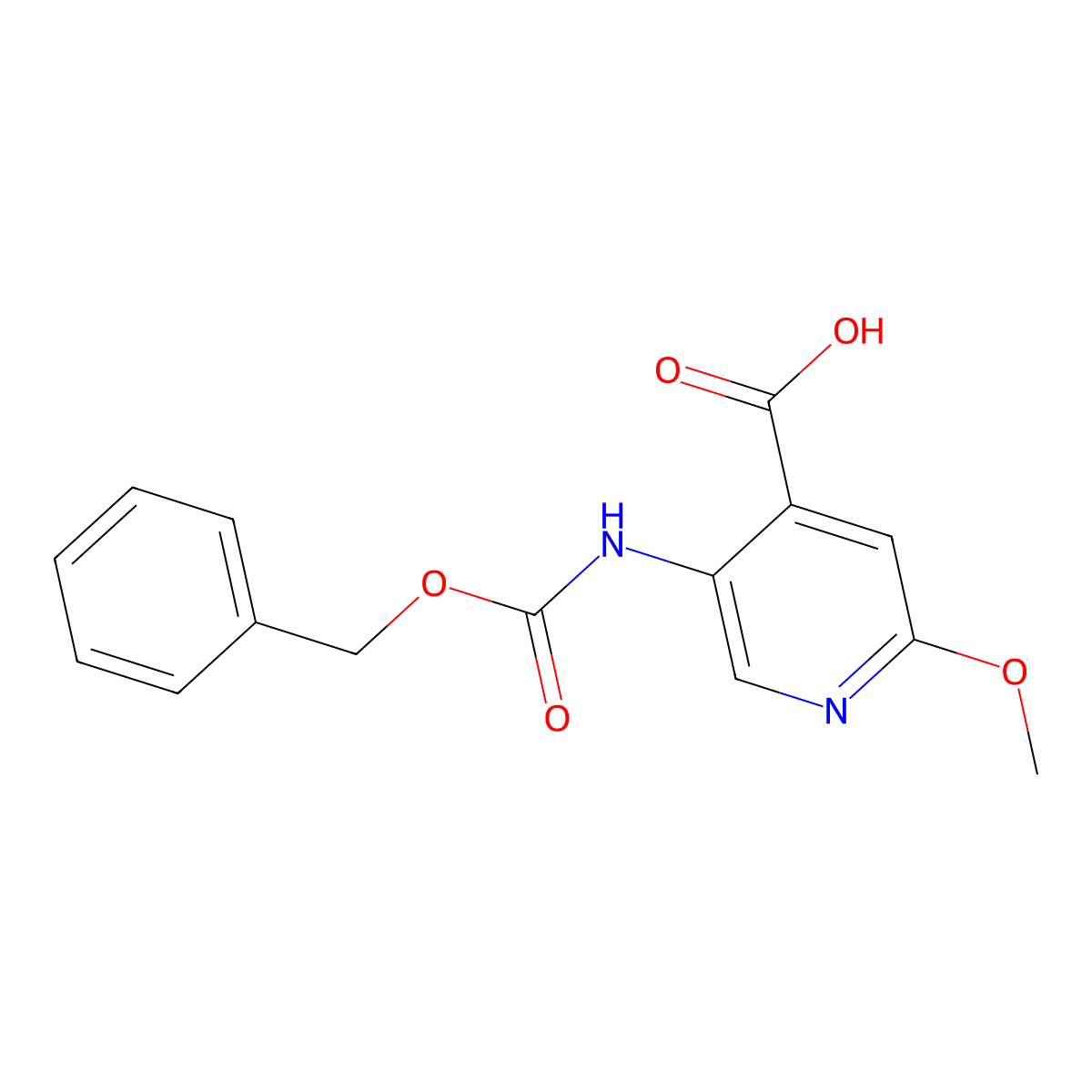 5-{[(Benzyloxy)carbonyl]amino}-2-methoxypyridine-4-carboxylic acid molecular structure, CAS 2287270-81-7