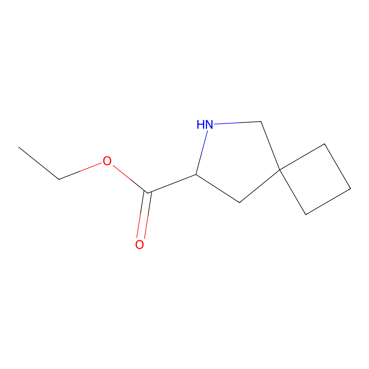 Ethyl 6-azaspiro[3.4]octane-7-carboxylate molecular structure, CAS 2287271-03-6