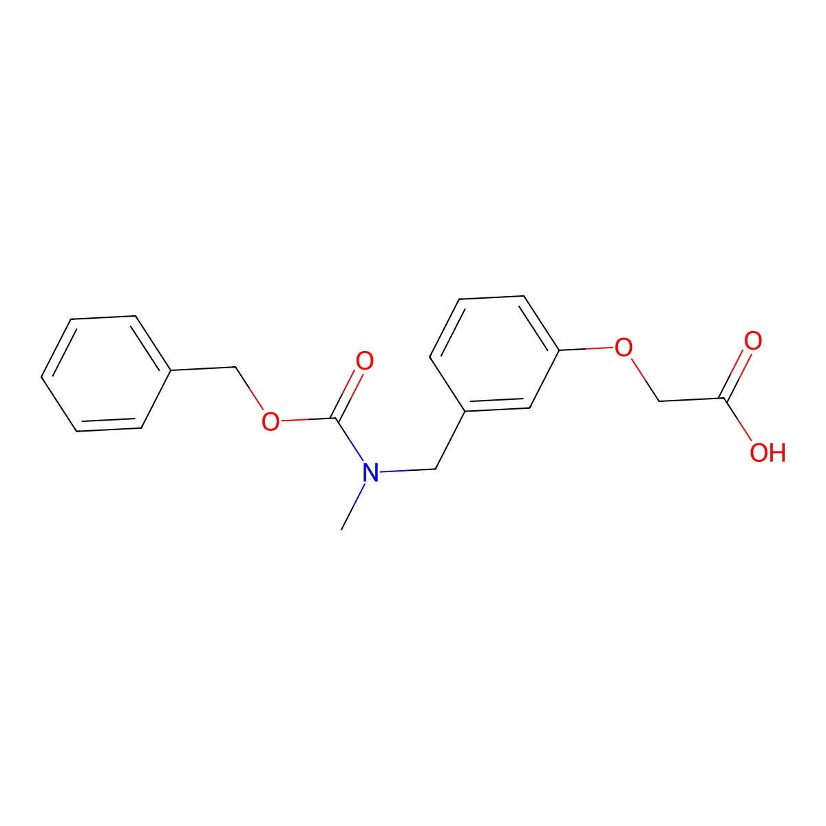 2-[3-({[(Benzyloxy)carbonyl](methyl)amino}methyl)phenoxy]acetic acid molecular structure, CAS 2287271-24-1
