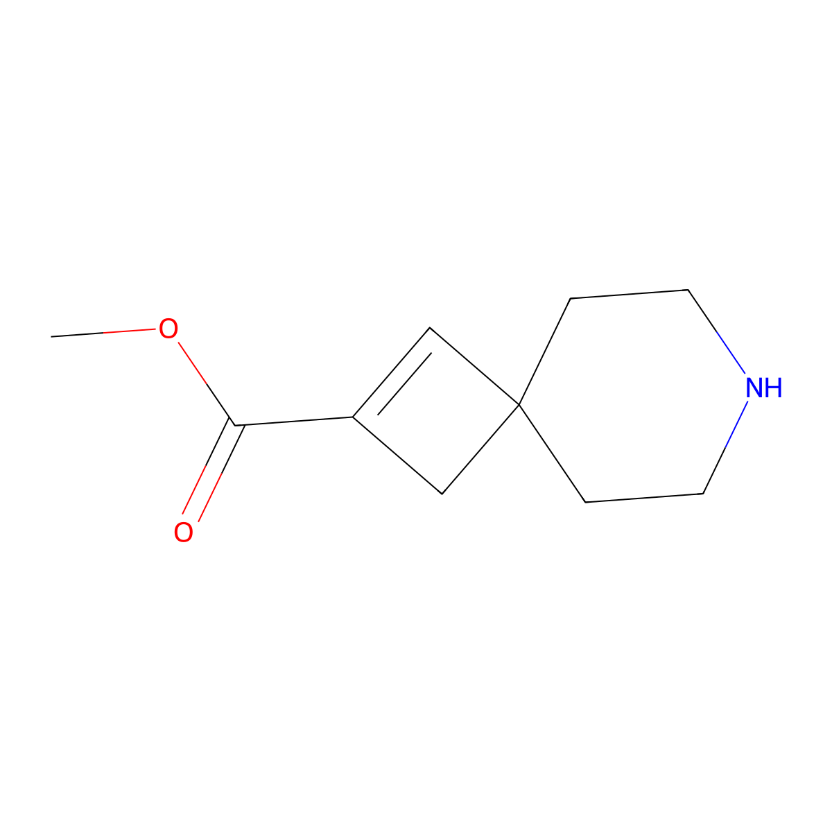 Methyl 7-azaspiro[3.5]non-1-ene-2-carboxylate molecular structure, CAS 2287271-40-1