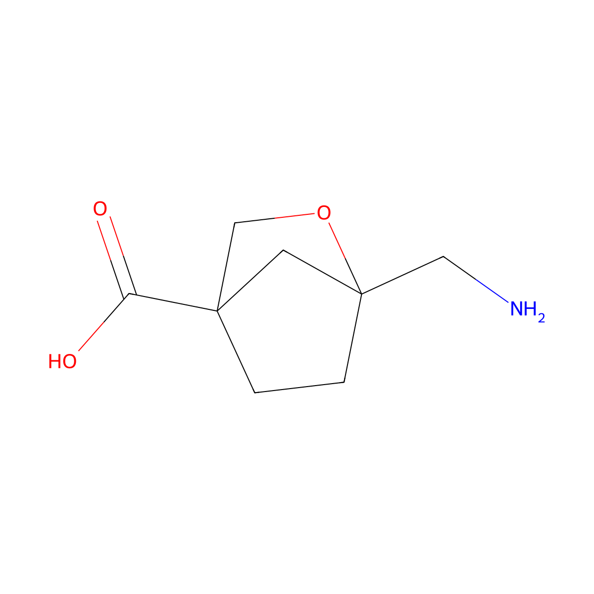 1-(Aminomethyl)-2-oxabicyclo[2.2.1]heptane-4-carboxylic acid molecular structure, CAS 2287271-50-3
