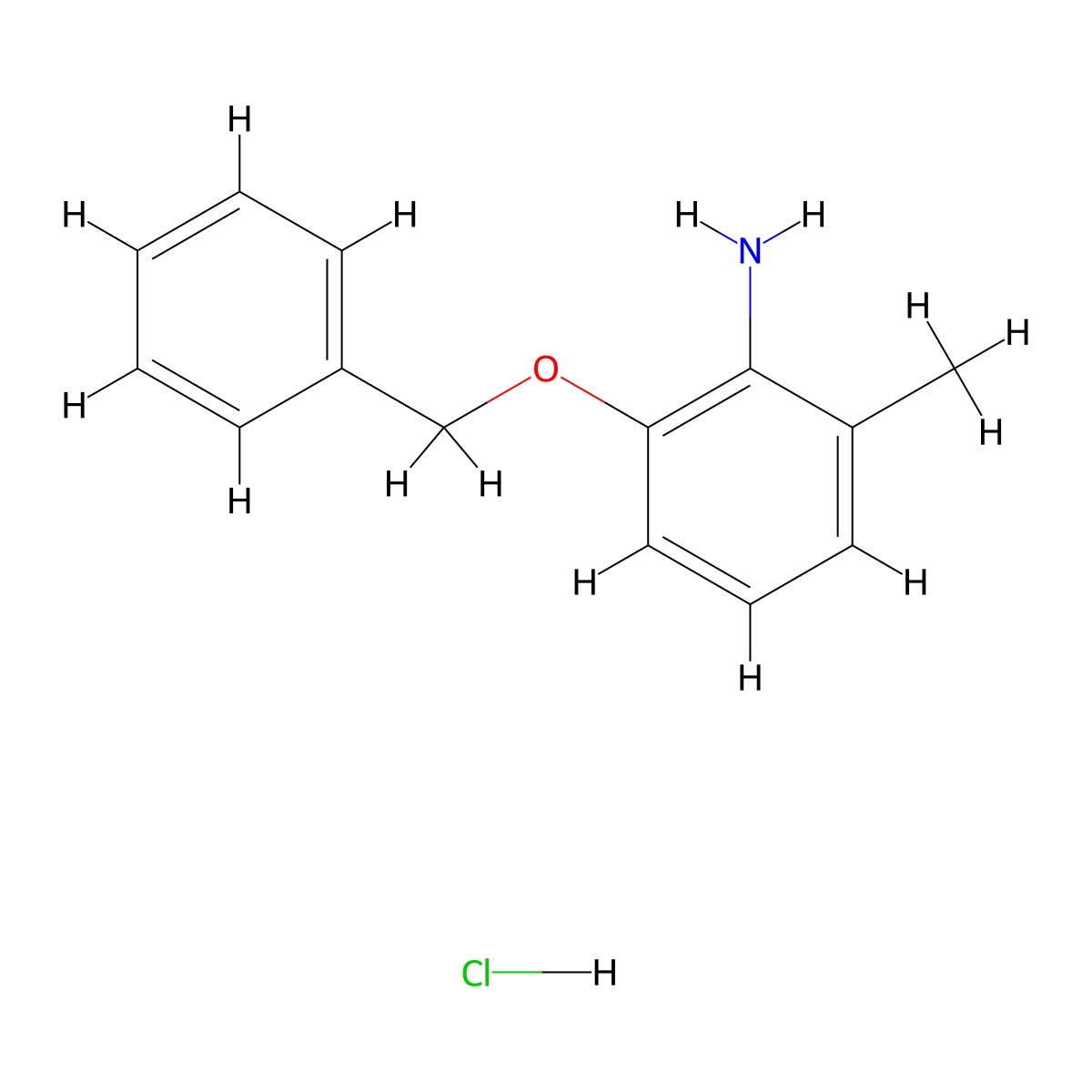 2-(Benzyloxy)-6-methylaniline hydrochloride molecular structure, CAS 2287271-83-2