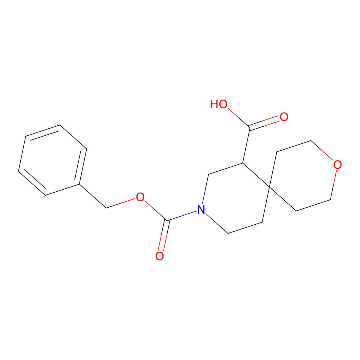 9-[(Benzyloxy)carbonyl]-3-oxa-9-azaspiro[5.5]undecane-7-carboxylic acid molecular structure, CAS 2287272-12-0