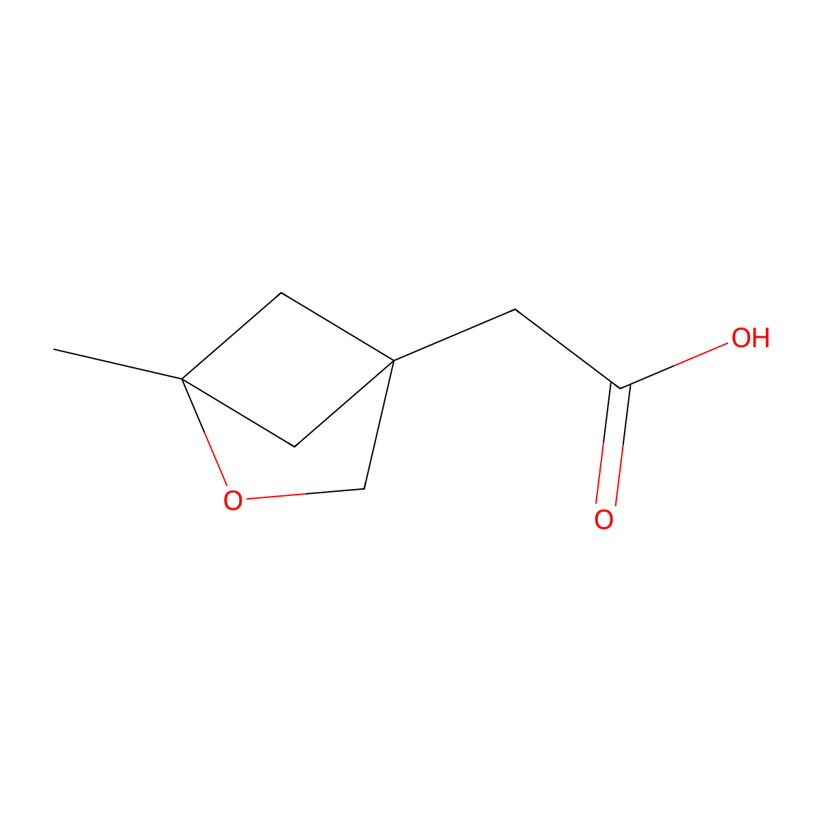 2-(1-Methyl-2-oxabicyclo(2.1.1)hexan-4-yl)acetic acid molecular structure, CAS 2287272-46-0
