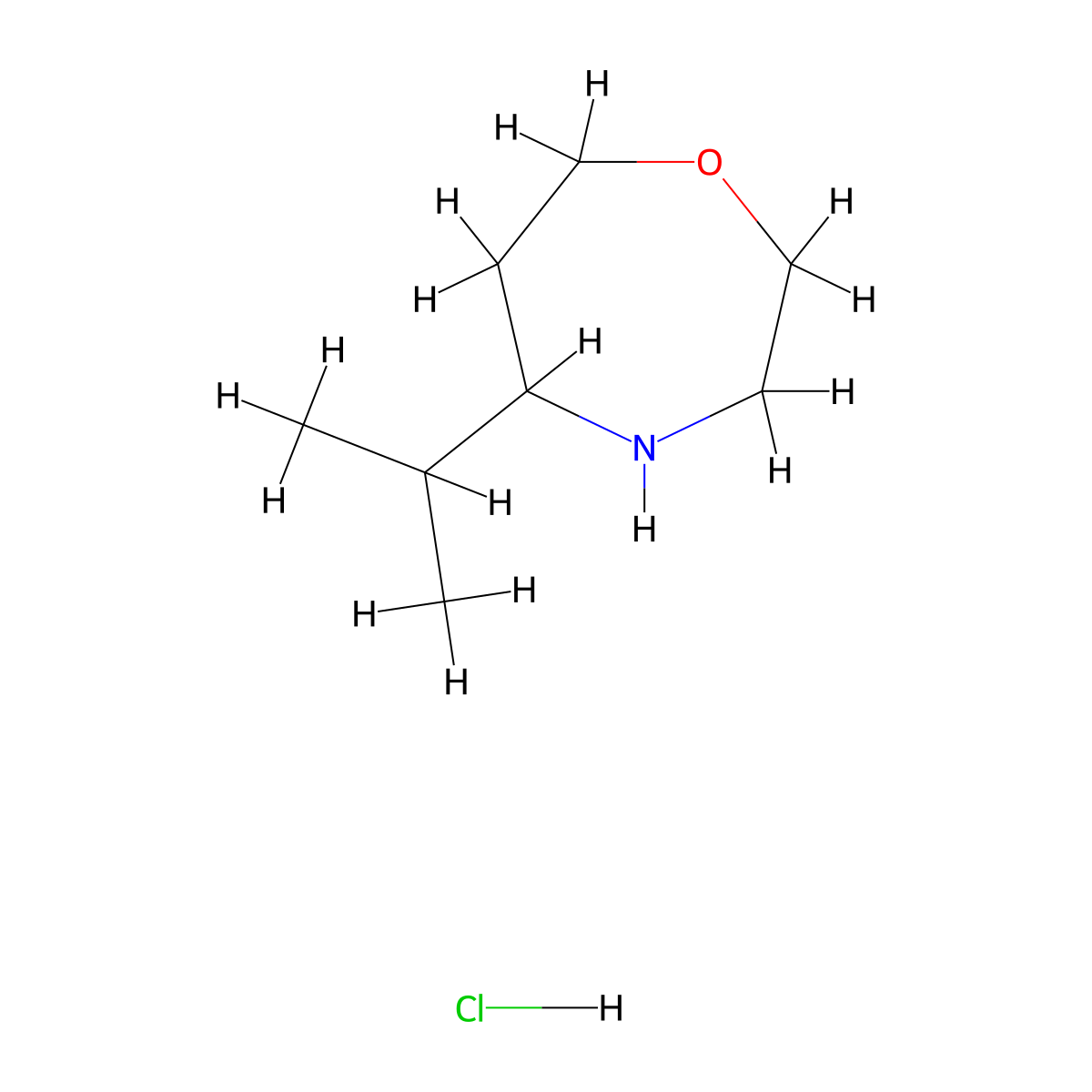 5-Propan-2-yl-1,4-oxazepane;hydrochloride molecular structure, CAS 2287273-23-6