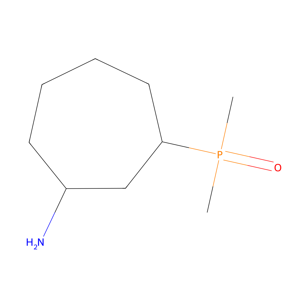 3-Dimethylphosphorylcycloheptan-1-amine molecular structure, CAS 2287273-66-7