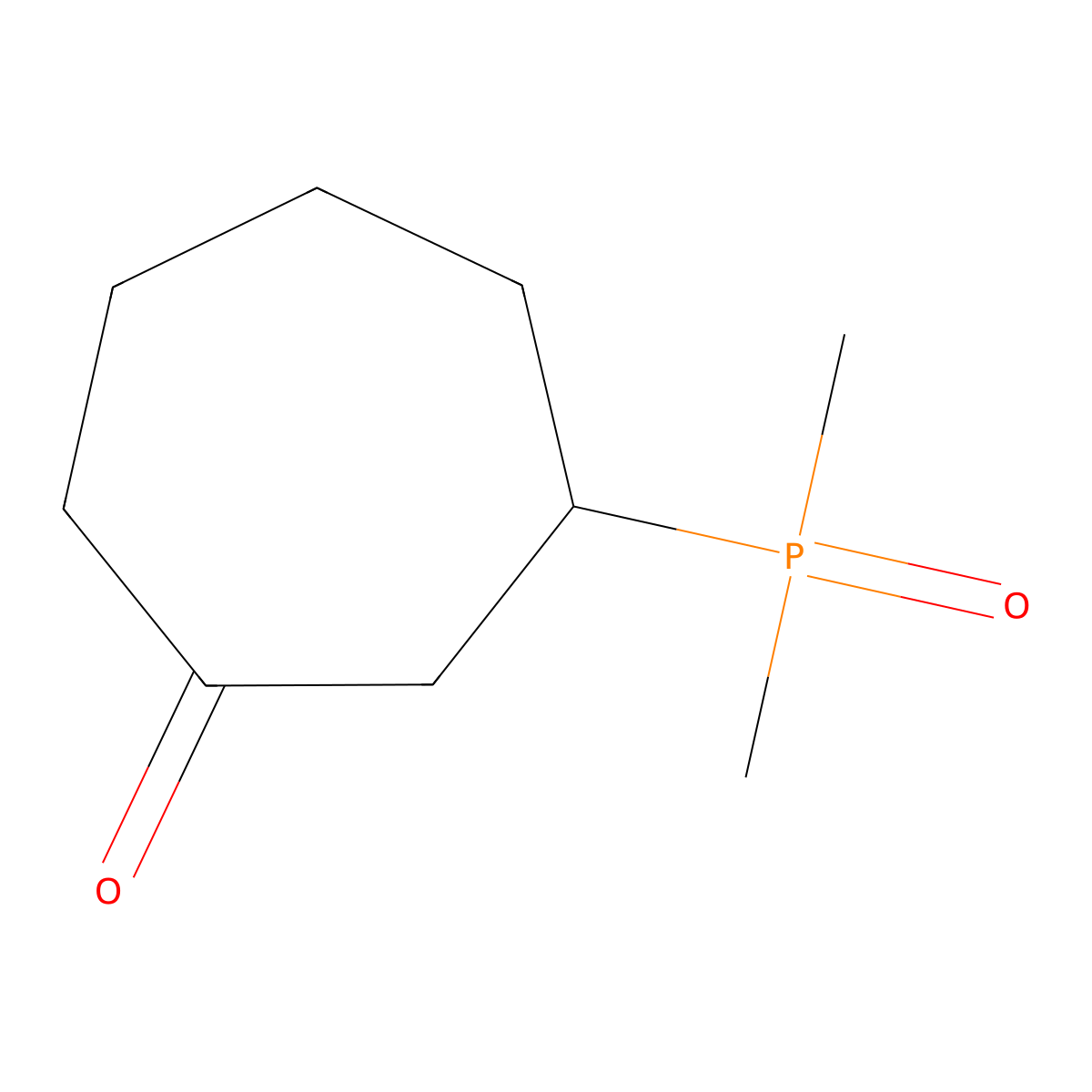 3-(Dimethylphosphoryl)cycloheptan-1-one molecular structure, CAS 2287273-78-1