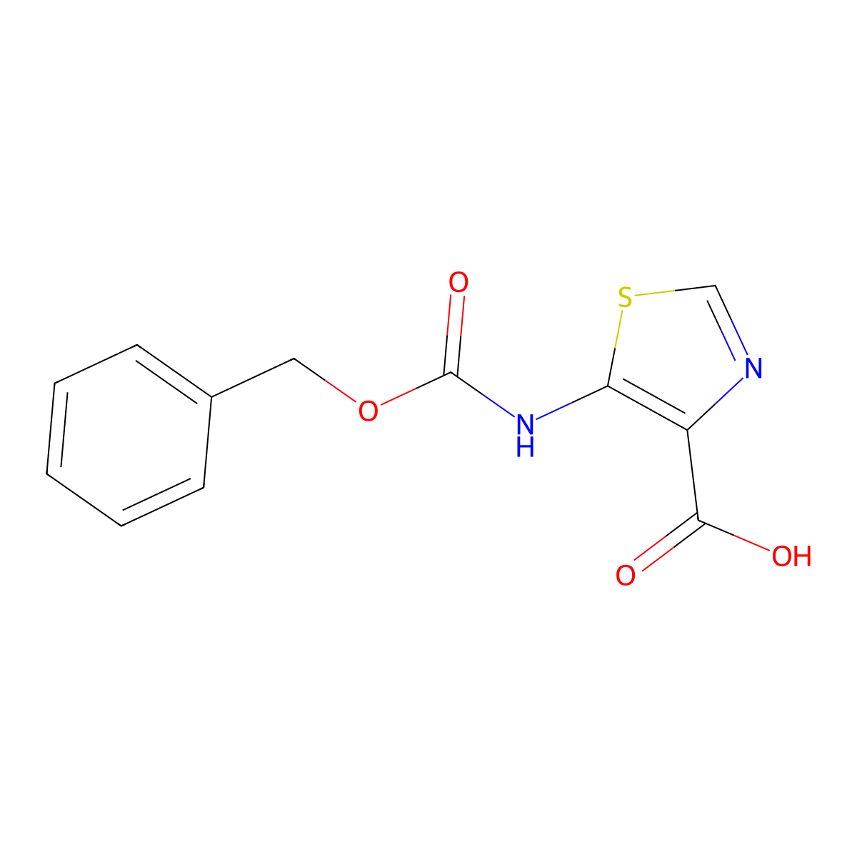 5-{[(Benzyloxy)carbonyl]amino}-1,3-thiazole-4-carboxylic acid molecular structure, CAS 2287273-80-5
