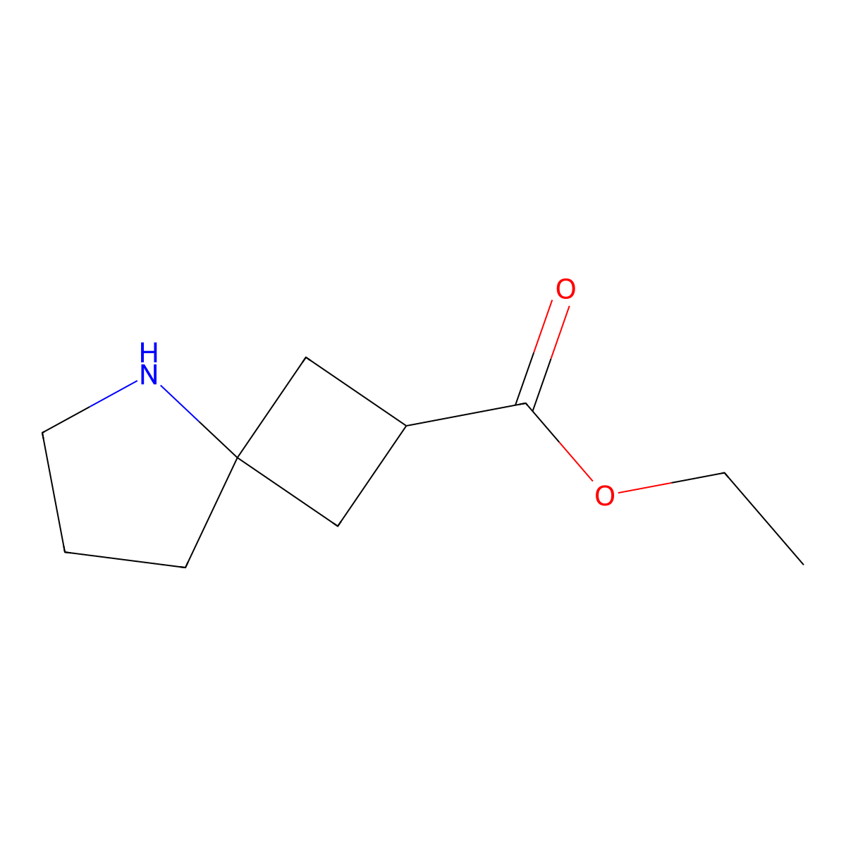 Ethyl 5-azaspiro[3.4]octane-2-carboxylate molecular structure, CAS 2287273-84-9