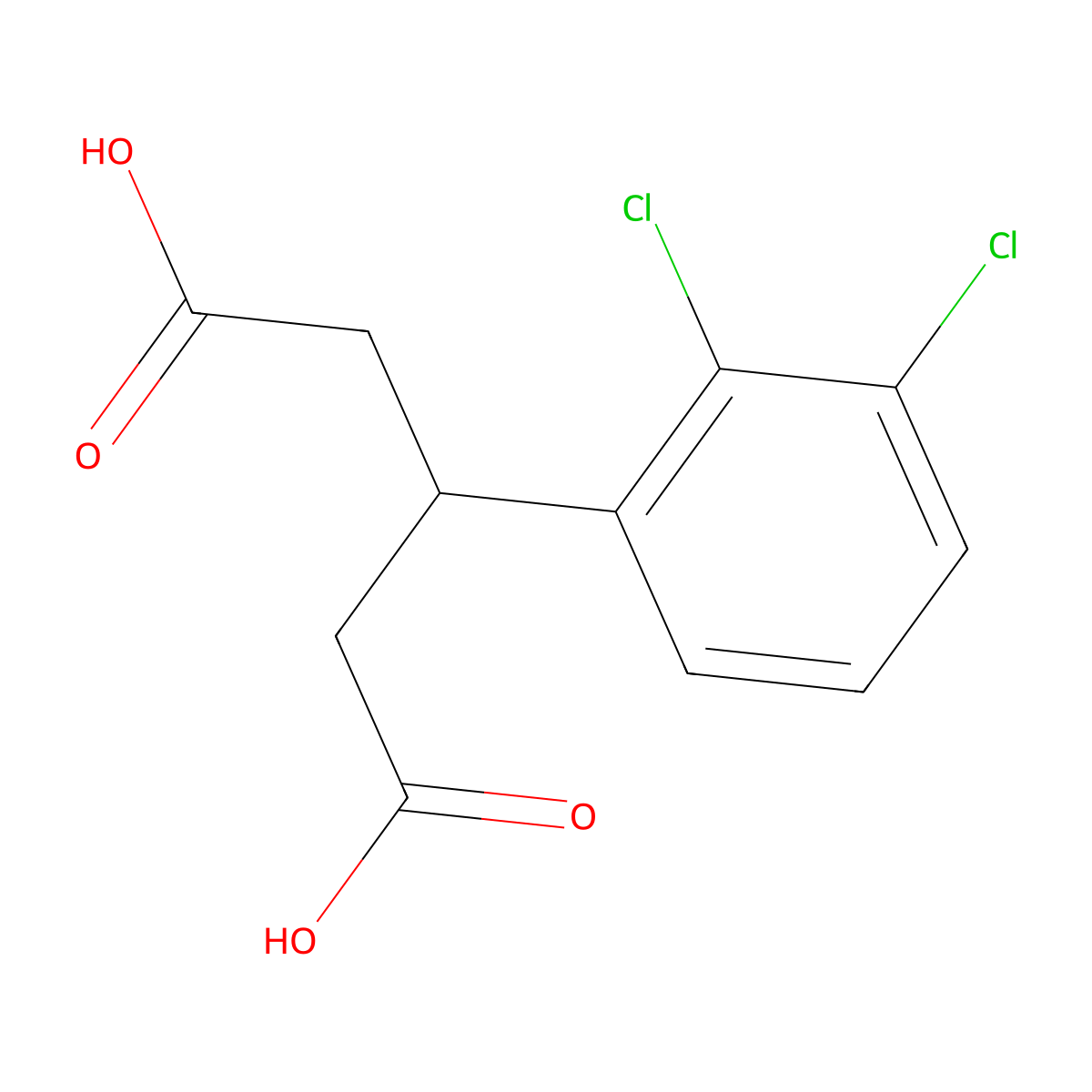 3-(2,3-Dichlorophenyl)pentanedioic acid molecular structure, CAS 2287274-09-1