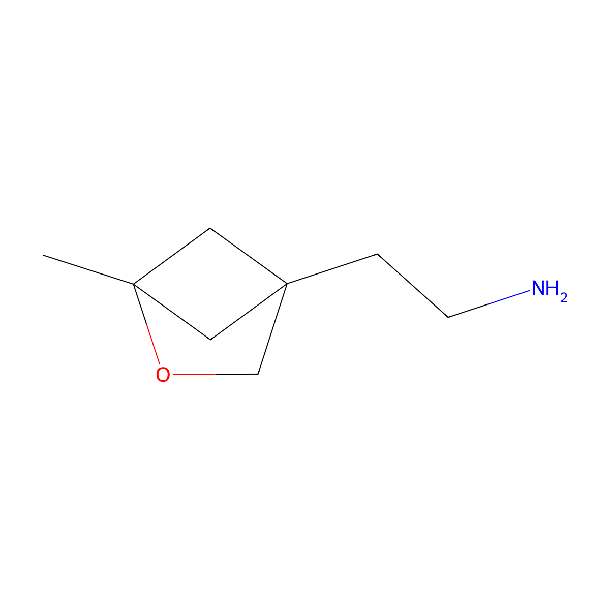 2-{1-Methyl-2-oxabicyclo[2.1.1]hexan-4-yl}ethan-1-amine molecular structure, CAS 2287274-83-1