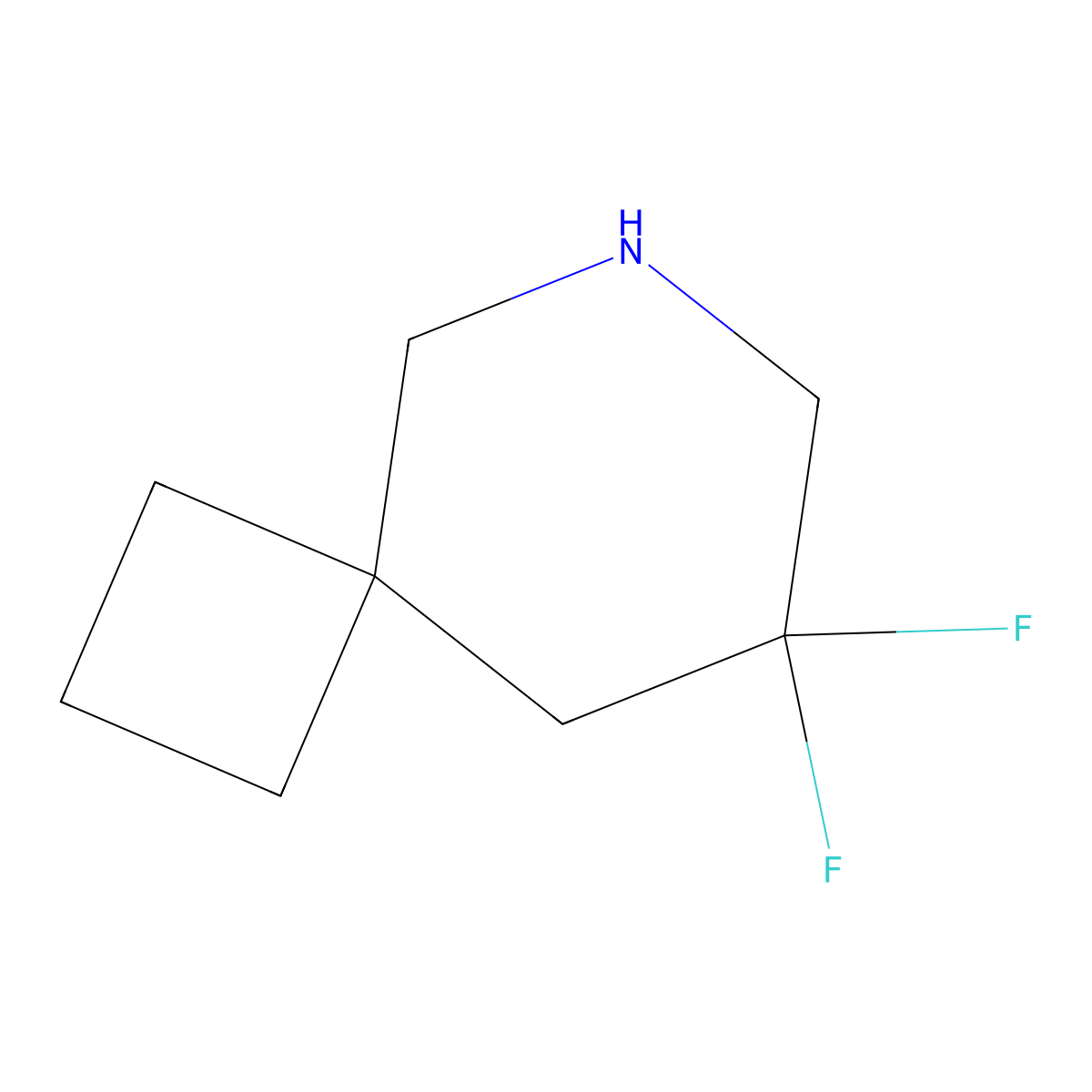 8,8-Difluoro-6-azaspiro[3.5]nonane molecular structure, CAS 2287274-89-7