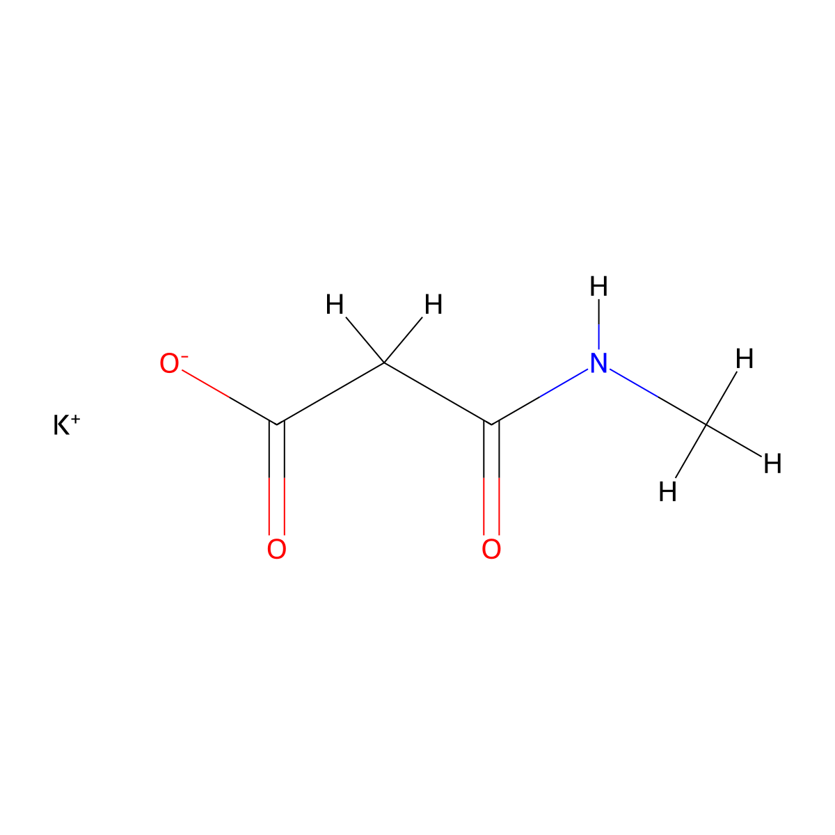 Potassium 2-(methylcarbamoyl)acetate molecular structure, CAS 2287274-94-4