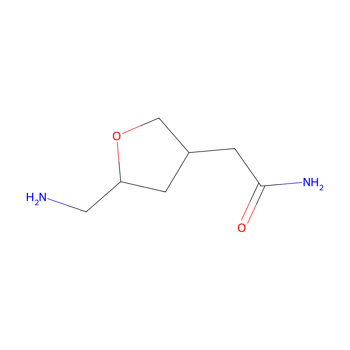 2-[5-(Aminomethyl)oxolan-3-yl]acetamide molecular structure, CAS 2287275-39-0