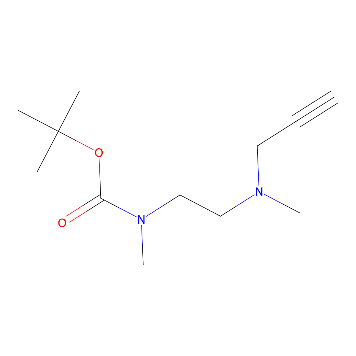 tert-butyl N-methyl-N-(2-(methyl(prop-2-yn-1-yl)amino)ethyl)carbamate molecular structure, CAS 2287279-02-9