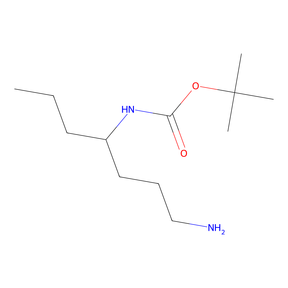 Tert-butyl N-(1-aminoheptan-4-yl)carbamate molecular structure, CAS 2287279-59-6