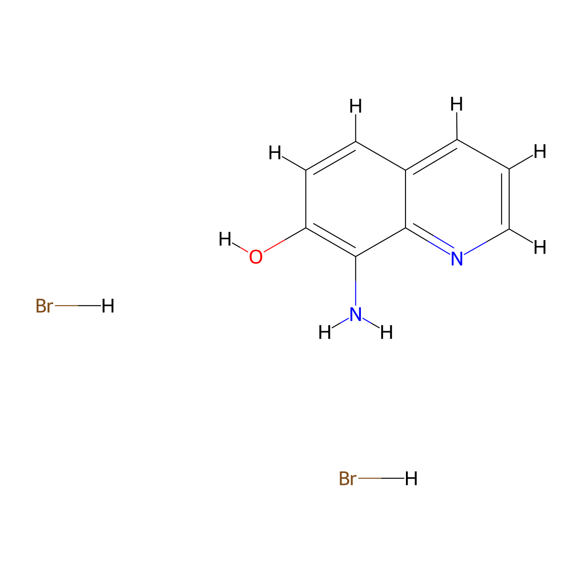 8-Aminoquinolin-7-ol dihydrobromide molecular structure, CAS 2287279-89-2