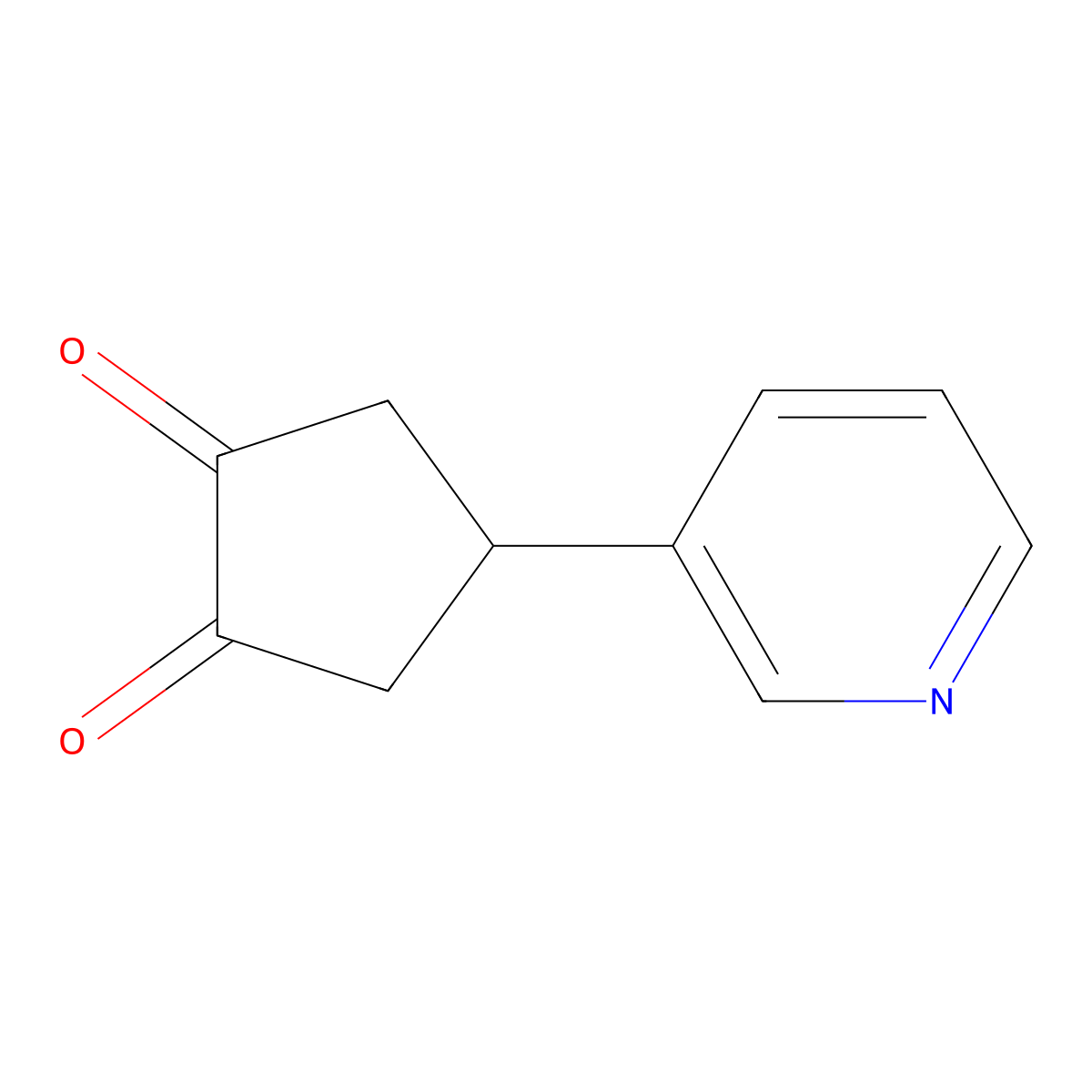 4-(Pyridin-3-yl)cyclopentane-1,2-dione molecular structure, CAS 2287279-93-8